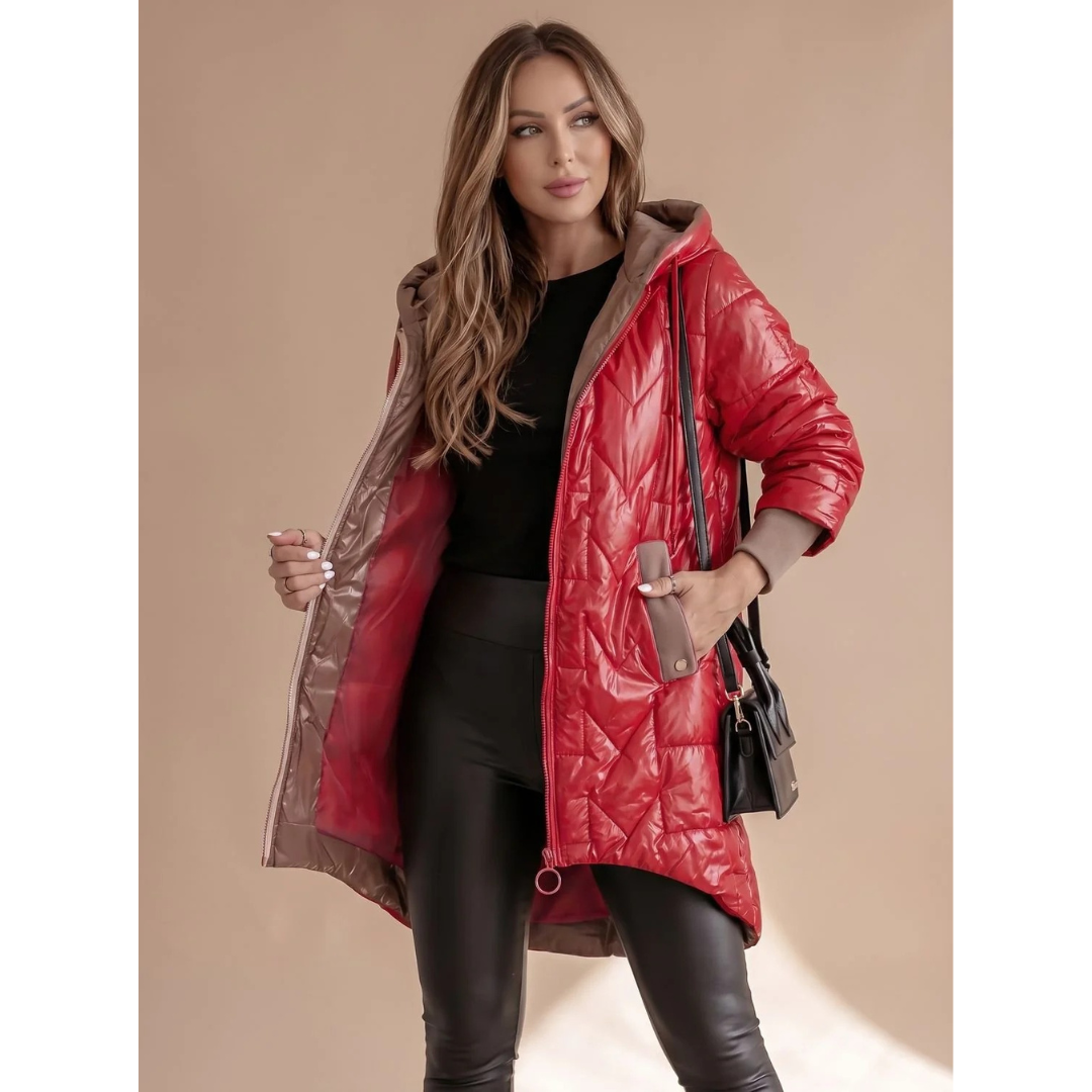 Damen Steppjacke mit Kapuze-Jacket for women-Alpenkind