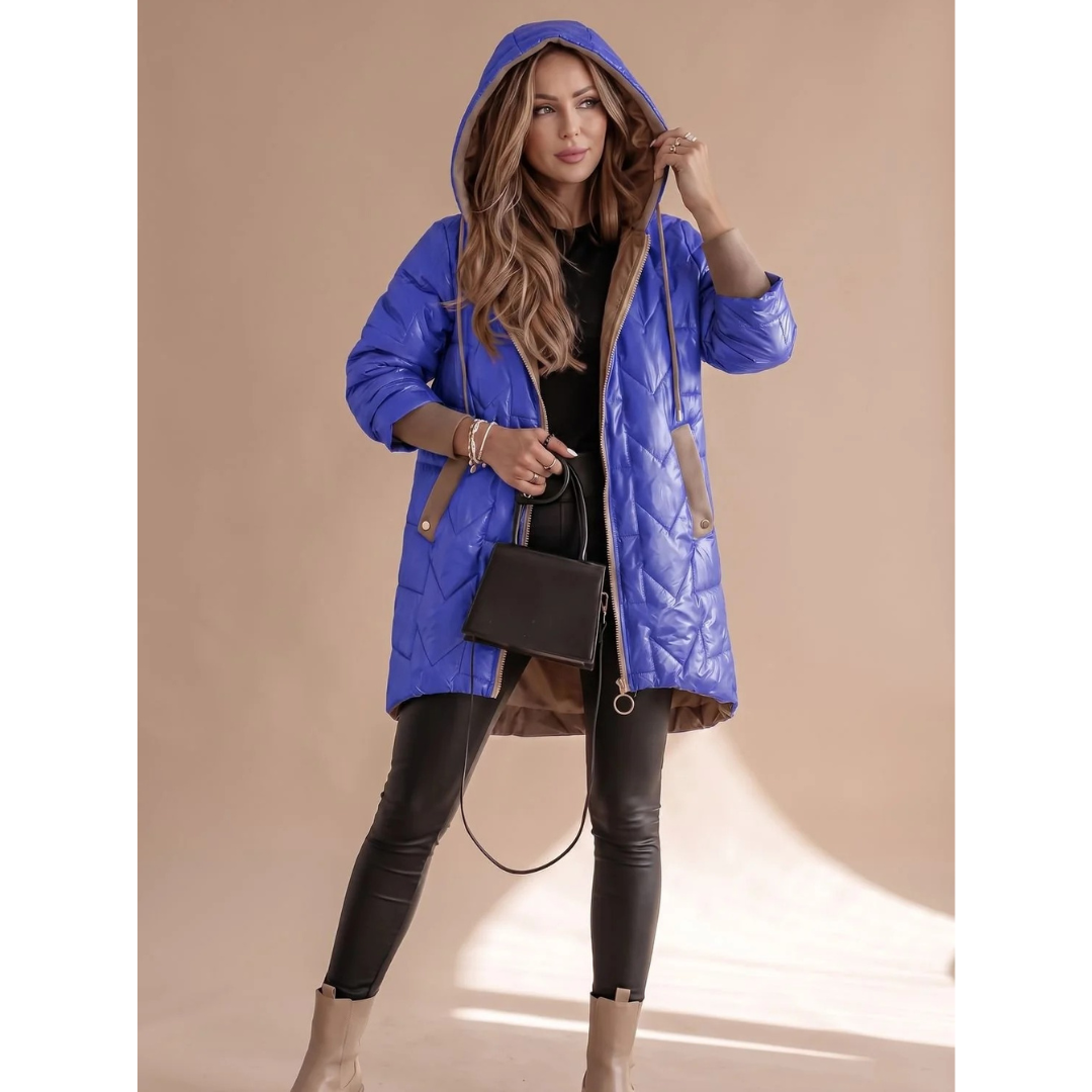 Damen Steppjacke mit Kapuze-Jacket for women-Alpenkind