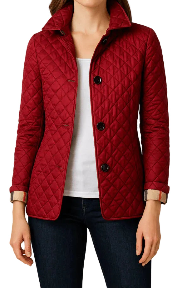Damen Steppjacke mit Knopfleiste-Women Jackets-Alpenkind