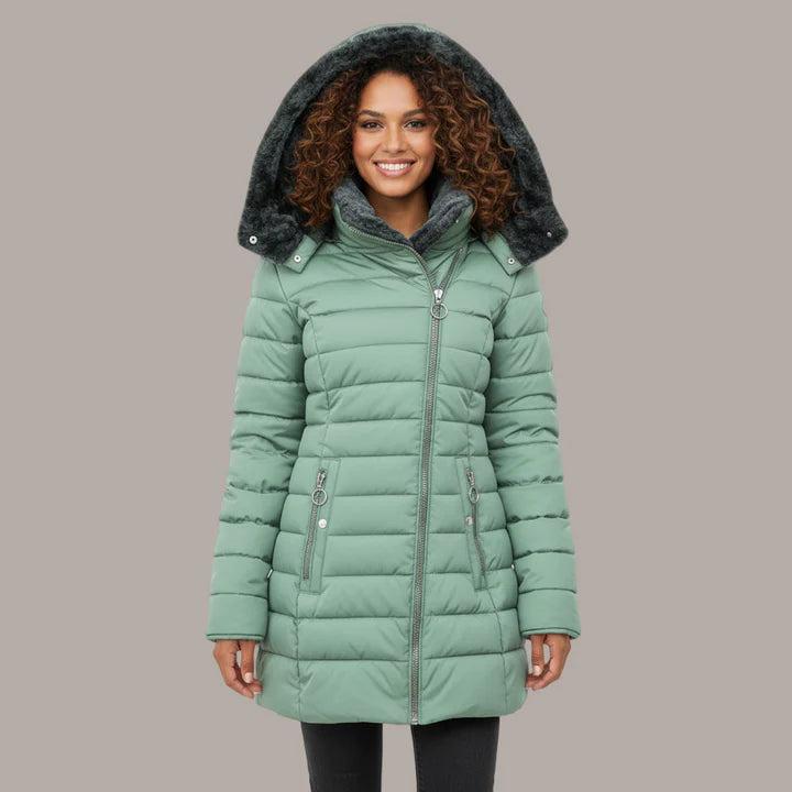 Damen Wintermantel mit weichem Innenfutter – Eleganter Komfort für kalte Tage-Women Outerwear-Alpenkind