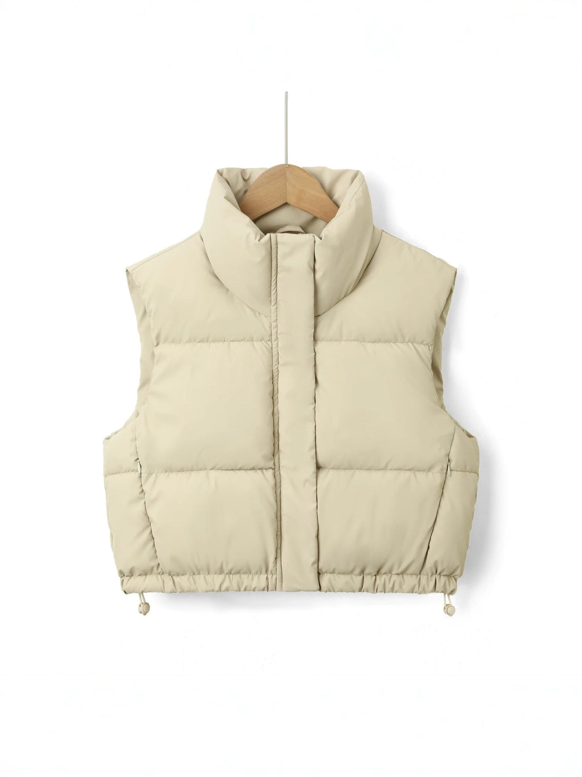 Damen-Steppweste mit Stehkragen und Kordelzug am Saum-Vests for women-Alpenkind