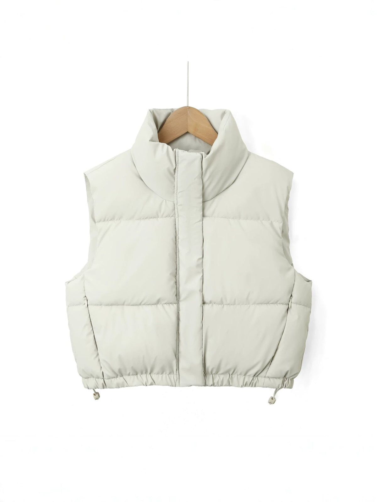 Damen-Steppweste mit Stehkragen und Kordelzug am Saum-Vests for women-Alpenkind