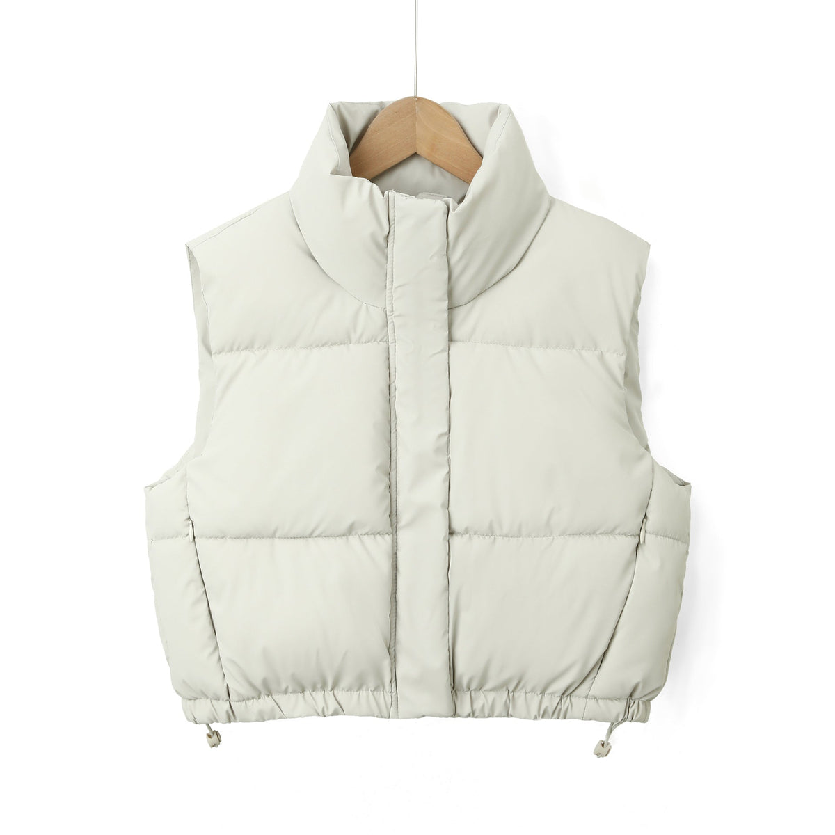 Damen-Steppweste mit Stehkragen und Kordelzug am Saum-Vests for women-Alpenkind