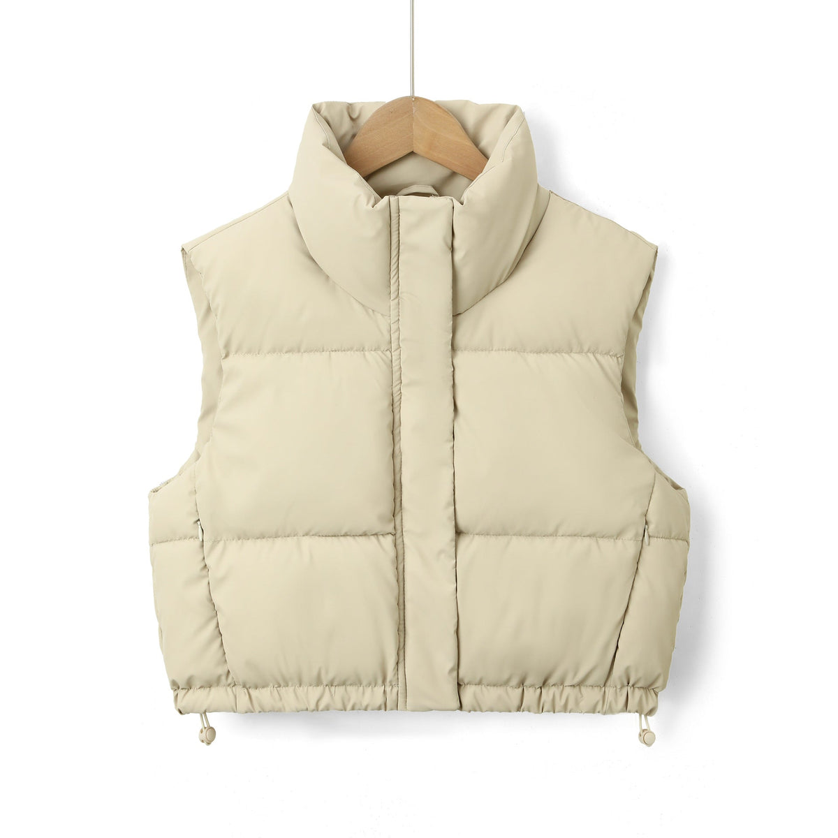 Damen-Steppweste mit Stehkragen und Kordelzug am Saum-Vests for women-Alpenkind