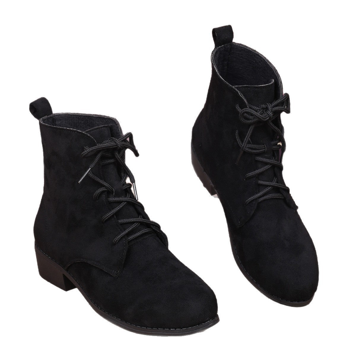 Damen-Stiefeletten mit Blockabsatz und Schnürung-Footwear for women-Alpenkind