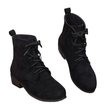 Damen-Stiefeletten mit Blockabsatz und Schnürung-Footwear for women-Alpenkind