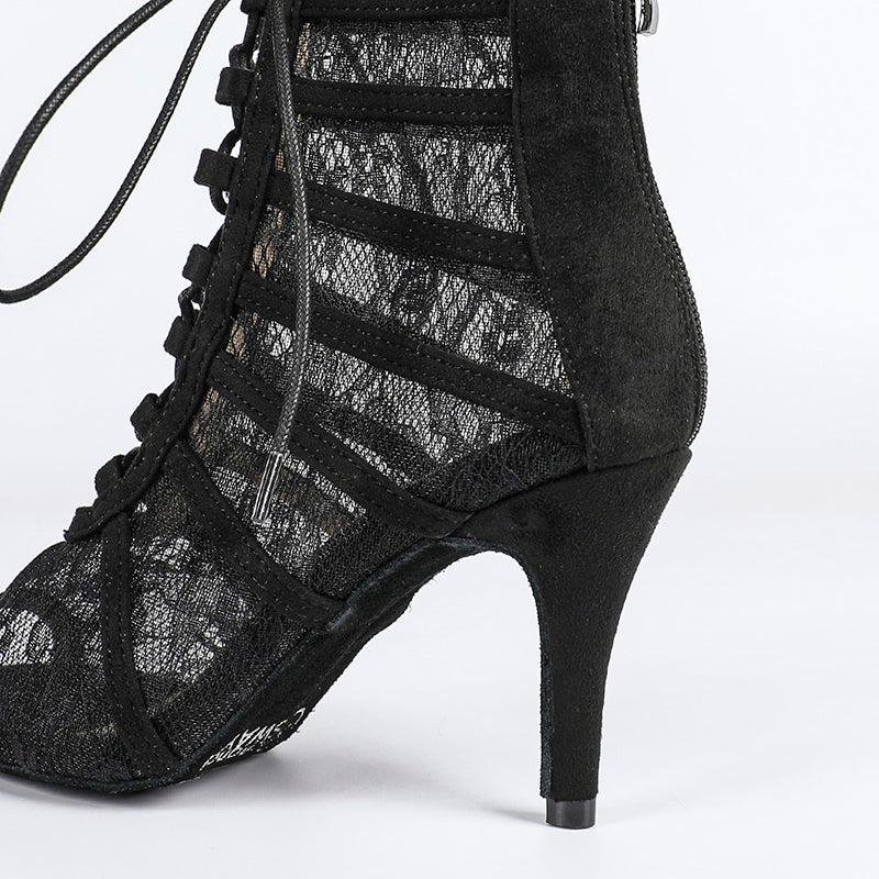 Damen Stiefeletten mit offener Zehenpartie und Schnürverschluss-Footwear for women-Alpenkind