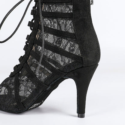 Damen Stiefeletten mit offener Zehenpartie und Schnürverschluss-Footwear for women-Alpenkind
