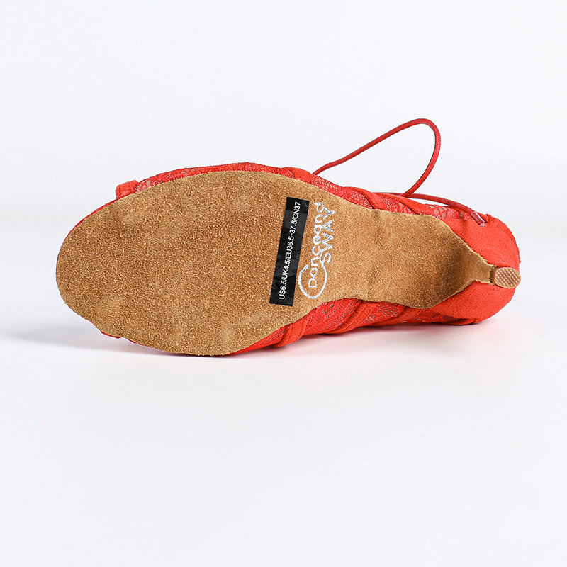 Damen Stiefeletten mit offener Zehenpartie und Schnürverschluss-Footwear for women-Alpenkind