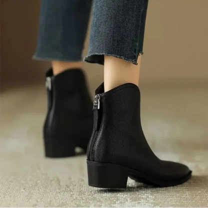 Damen-Stiefeletten mit spitzer Zehenpartie und Blockabsatz-Footwear for women-Alpenkind