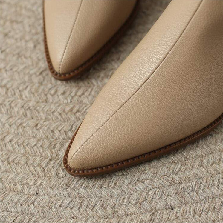 Damen-Stiefeletten mit spitzer Zehenpartie und Blockabsatz-Footwear for women-Alpenkind