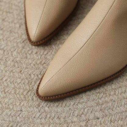 Damen-Stiefeletten mit spitzer Zehenpartie und Blockabsatz-Footwear for women-Alpenkind