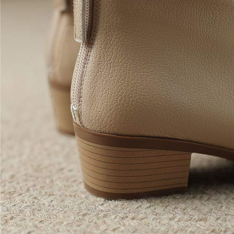 Damen-Stiefeletten mit spitzer Zehenpartie und Blockabsatz-Footwear for women-Alpenkind