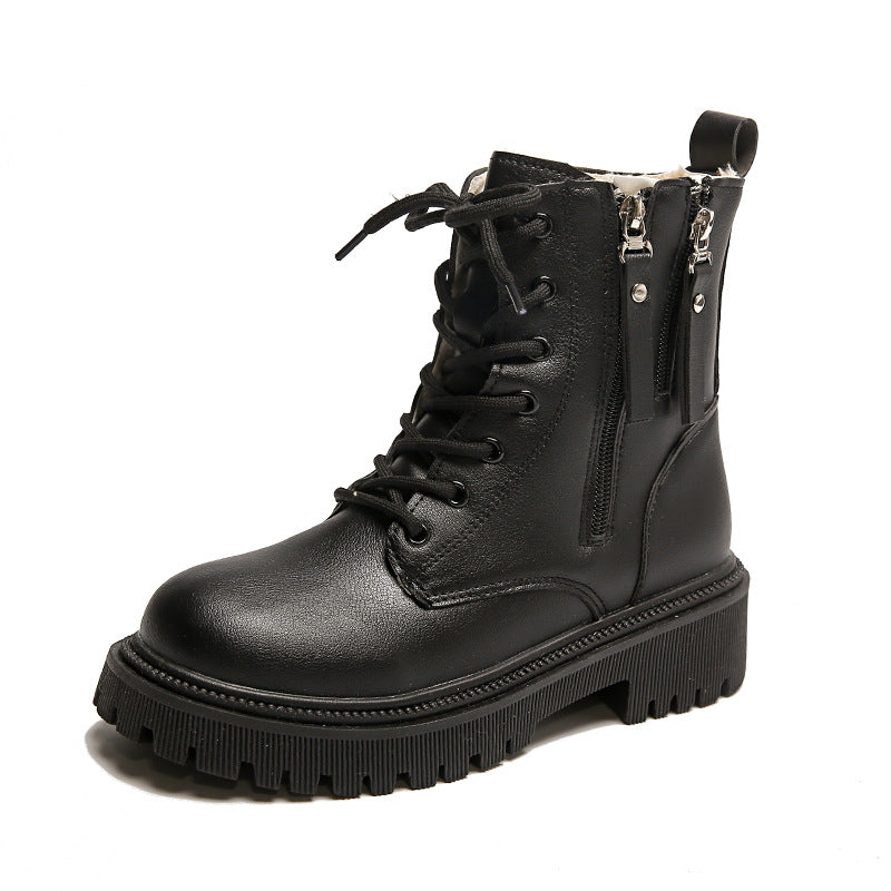 Damen-Stiefeletten mit zwei seitlichen Reißverschlüssen und Profilsohle-Footwear for women-Alpenkind