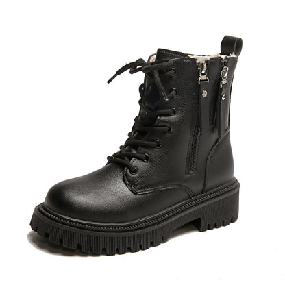 Damen-Stiefeletten mit zwei seitlichen Reißverschlüssen und Profilsohle-Footwear for women-Alpenkind