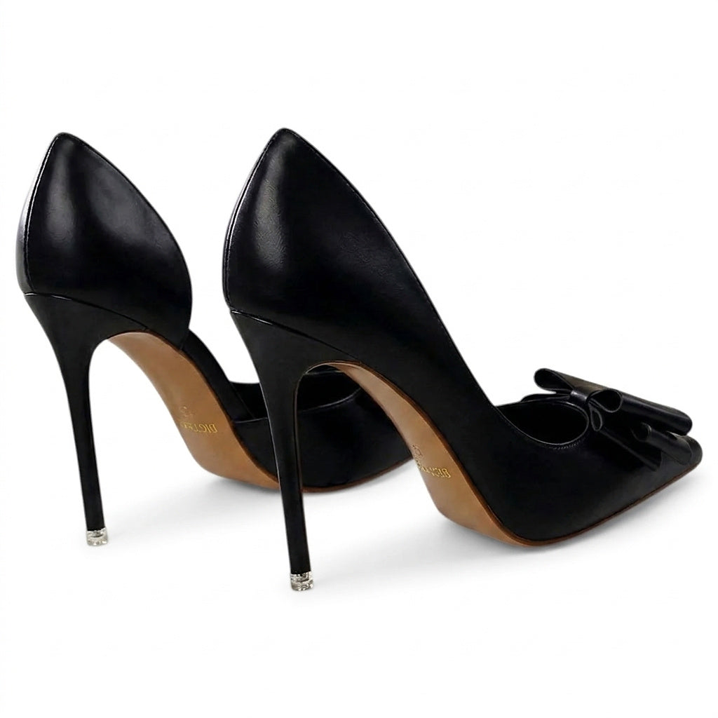 Damen-Stiletto-Pumps mit spitzer Zehenpartie und Schleifendetail-Footwear for women-Alpenkind