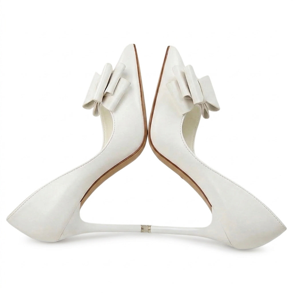 Damen-Stiletto-Pumps mit spitzer Zehenpartie und Schleifendetail-Footwear for women-Alpenkind