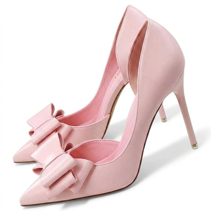Damen-Stiletto-Pumps mit spitzer Zehenpartie und Schleifendetail-Footwear for women-Alpenkind