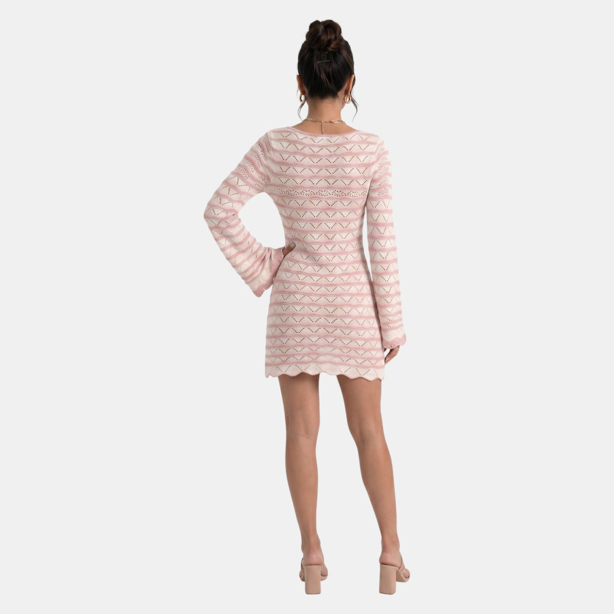 Damen-Strick-Minikleid mit Cut-out-Detail-Mini Dress-Alpenkind