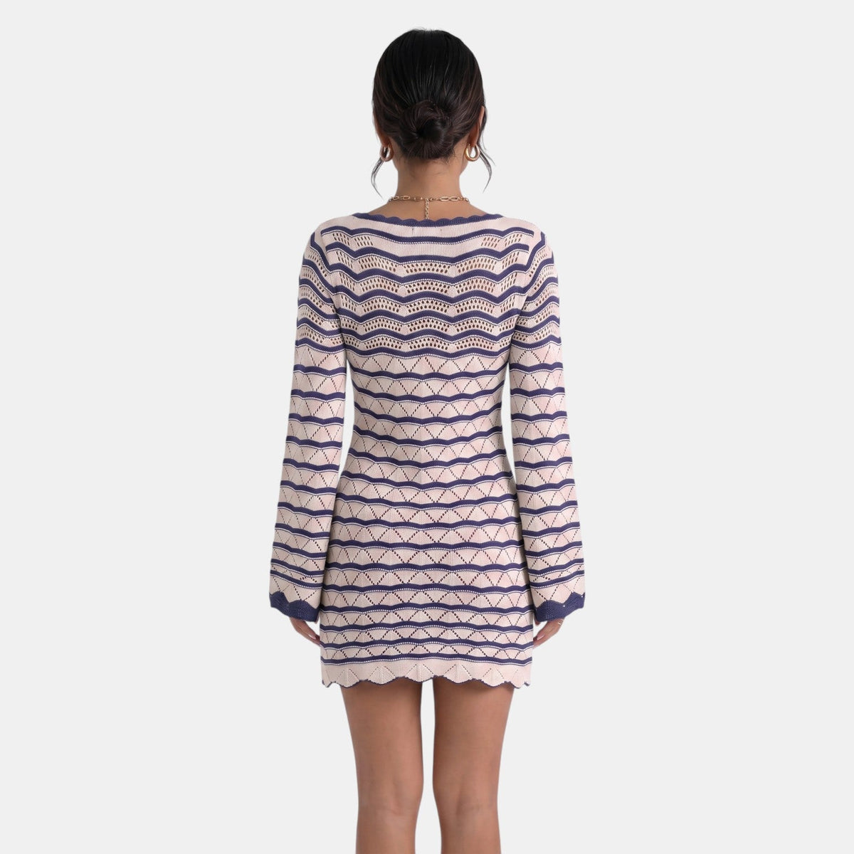 Damen-Strick-Minikleid mit Cut-out-Detail-Mini Dress-Alpenkind