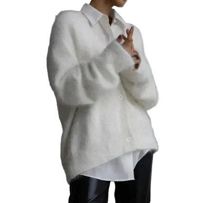 Damen Strickcardigan mit V-Ausschnitt-Women Sweaters-Alpenkind