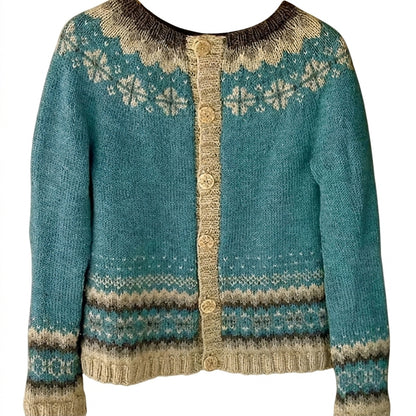 Damen-Strickjacke mit Fair-Isle-Muster-Cardigans for women-Alpenkind