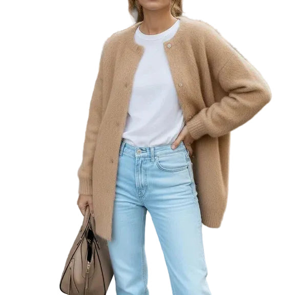 Damen Strickjacke mit Knopfleiste-Women cardigans-Alpenkind