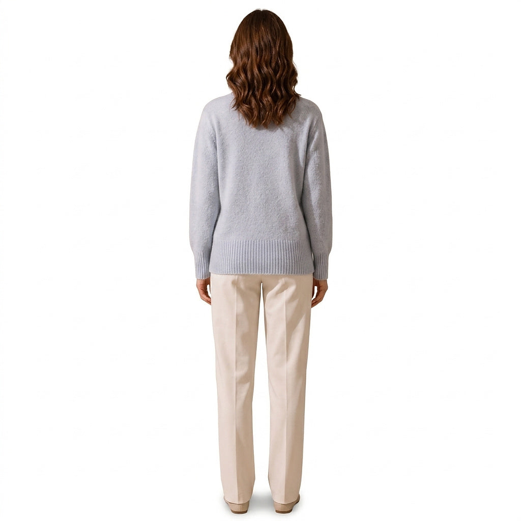 Damen-Strickjacke mit V-Ausschnitt und Herzknöpfen-Cardigans for women-Alpenkind