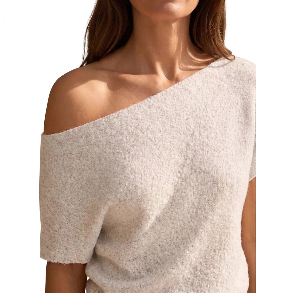 Damen-Strickpullover mit asymmetrischem Ausschnitt-Sweaters for Women-Alpenkind