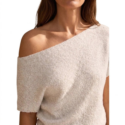 Damen-Strickpullover mit asymmetrischem Ausschnitt-Sweaters for Women-Alpenkind