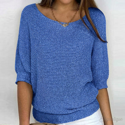 Damen-Strickpullover mit ellbogenlangen Ärmeln-Sweaters for Women-Alpenkind