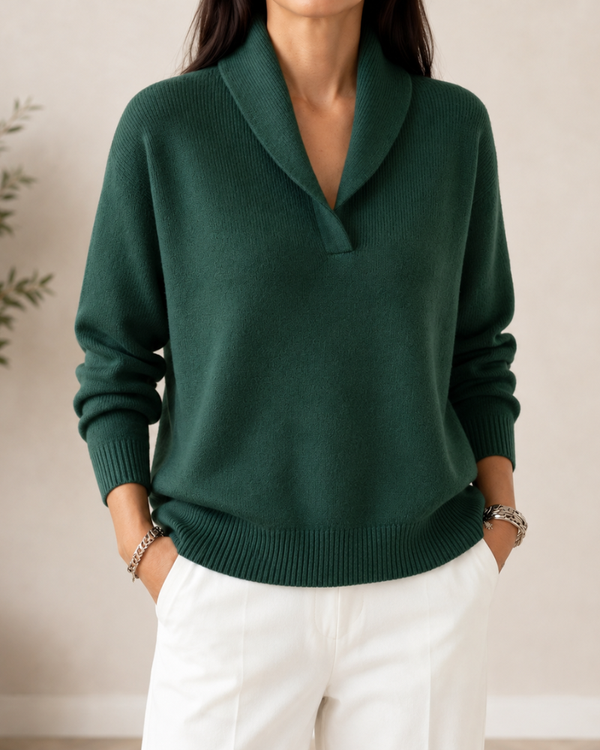 Damen-Strickpullover mit Schalkragen-Sweaters for Women-Alpenkind