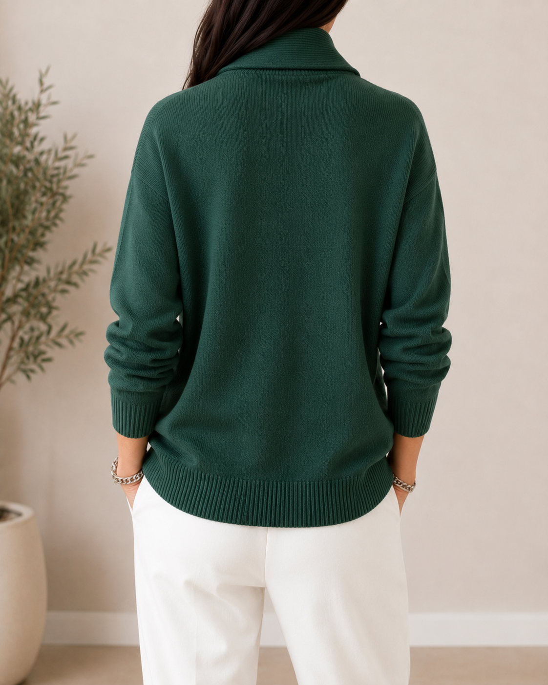 Damen-Strickpullover mit Schalkragen-Sweaters for Women-Alpenkind