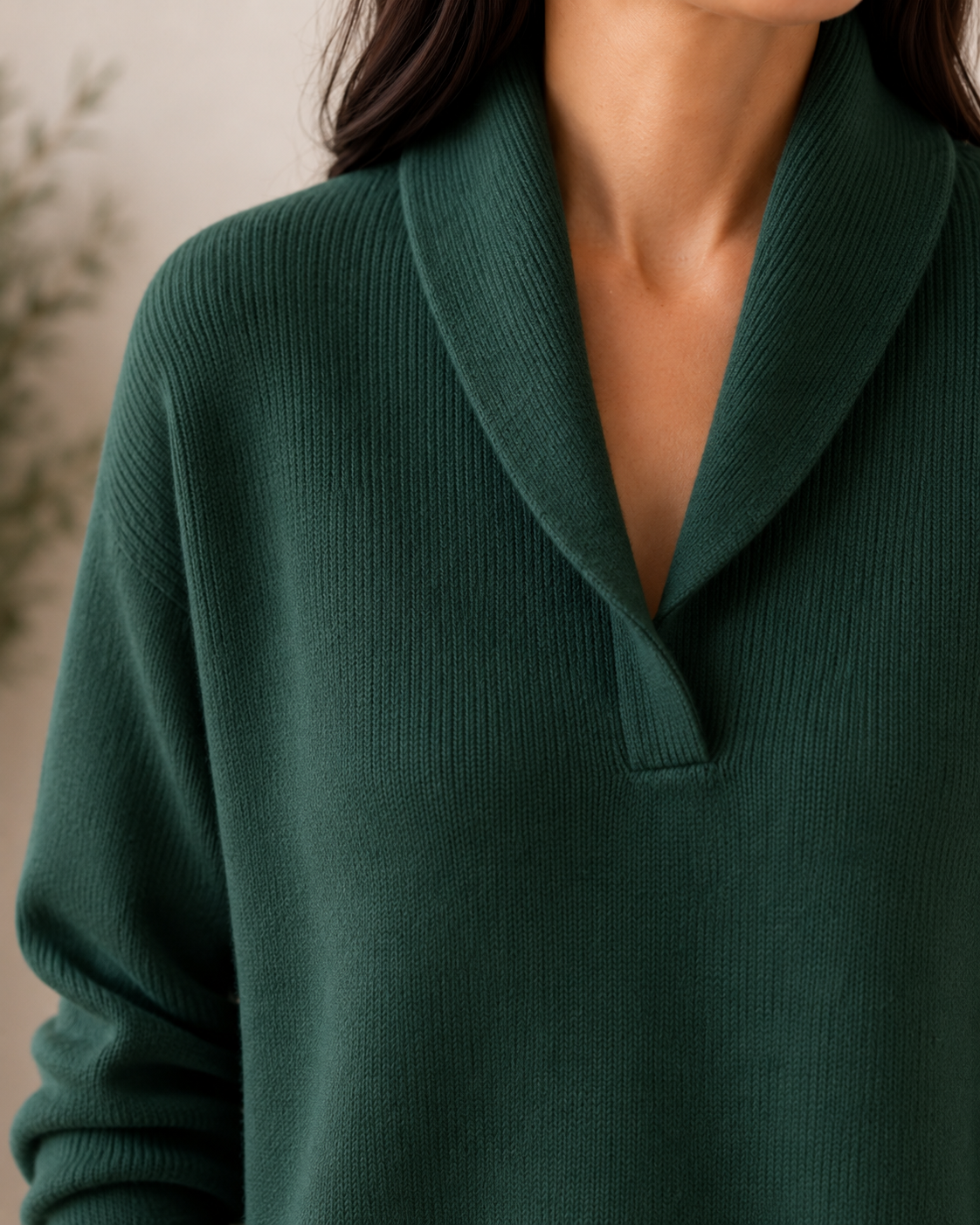 Damen-Strickpullover mit Schalkragen-Sweaters for Women-Alpenkind