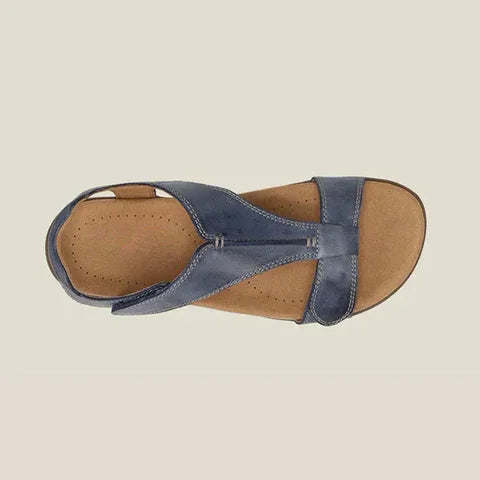 Damen T-Riemen-Sandalen mit Klettverschluss-Footwear for women-Alpenkind