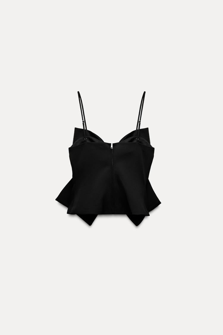 Damen-Top mit Schleifendetail und Glitzer-Struktur-Tops for women-Alpenkind