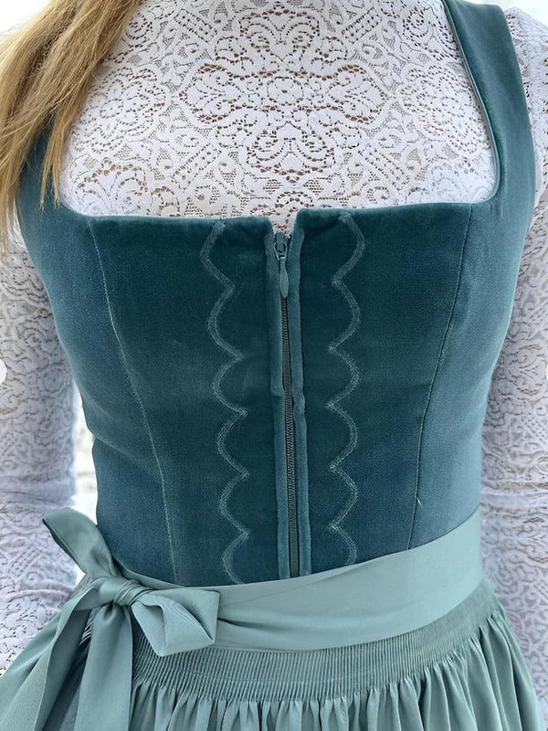 Damen Traditionelles Midi Dirndl mit Schürze-Dirndl for Women-Alpenkind