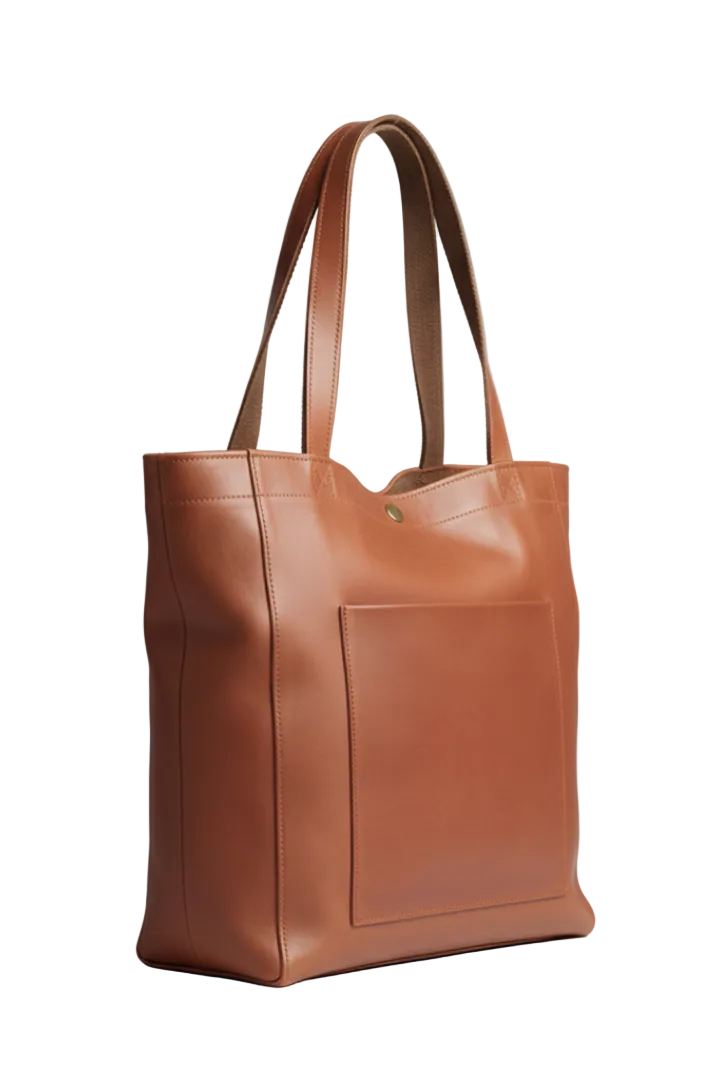 Damen Tragetasche mit Doppelgriffen und aufgesetzter Fronttasche