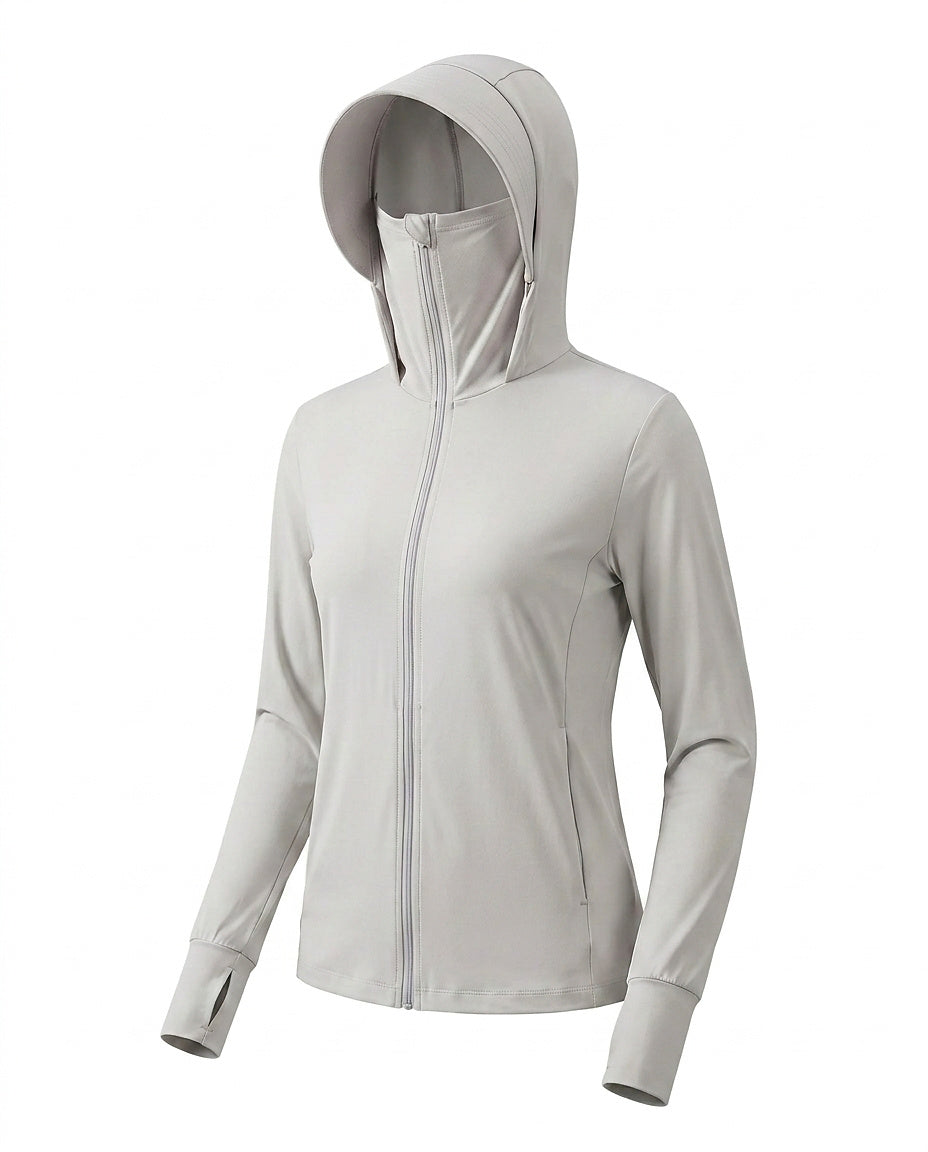 Damen-Trainingsjacke mit Kapuze und Reißverschluss-Jacket for women-Alpenkind
