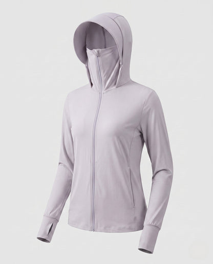 Damen-Trainingsjacke mit Kapuze und Reißverschluss-Jacket for women-Alpenkind