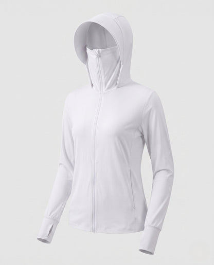 Damen-Trainingsjacke mit Kapuze und Reißverschluss-Jacket for women-Alpenkind