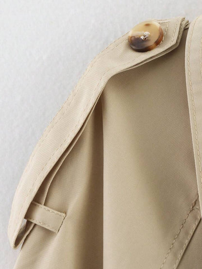 Damen Trenchcoat mit Gürtel und Knöpfen-Jacket for women-Alpenkind