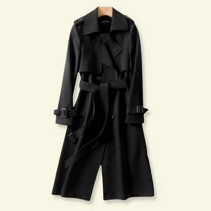 Damen Trenchcoat mit Gürtel und Schnallen-Coats for Women-Alpenkind