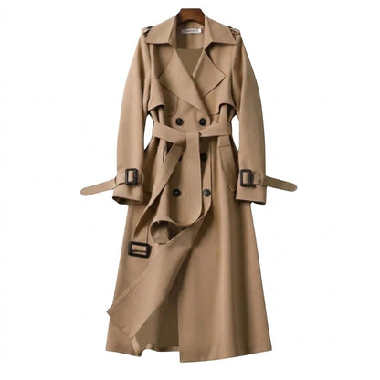 Damen Trenchcoat mit Gürtel und Schnallen-Coats for Women-Alpenkind