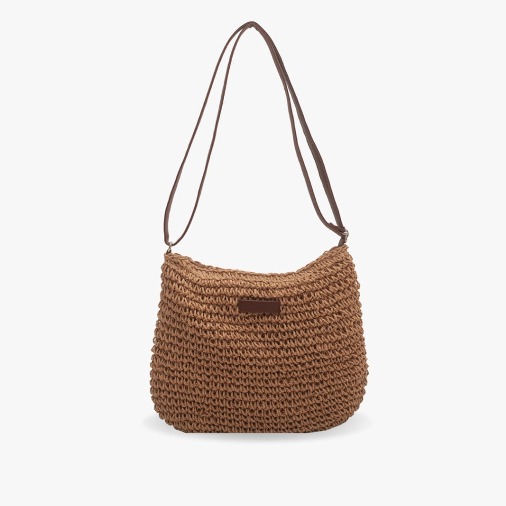 Damen Umhängetasche mit geflochtener Textur und Schulterriemen-Women Accessories-Alpenkind