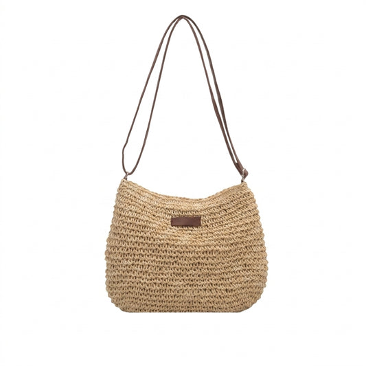 Damen Umhängetasche mit geflochtener Textur und Schulterriemen-Women Accessories-Alpenkind