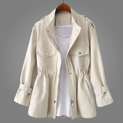 Damen-Utility-Feldjacke mit Kordelzug in der Taille-Jacket for women-Alpenkind