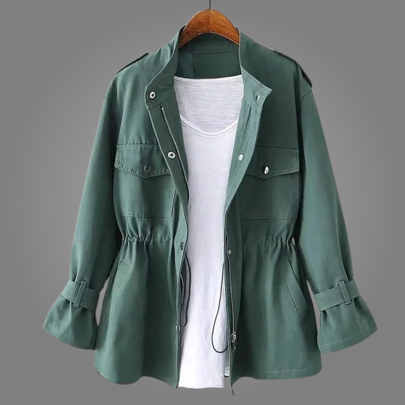 Damen-Utility-Feldjacke mit Kordelzug in der Taille-Jacket for women-Alpenkind