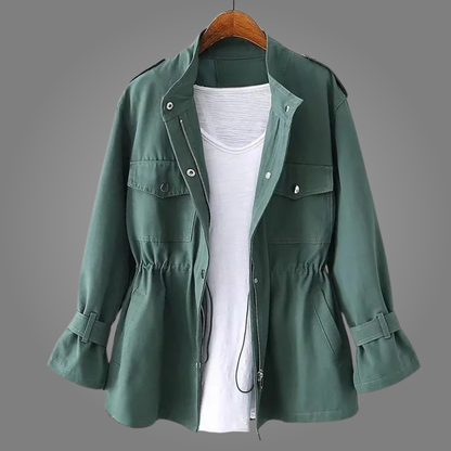 Damen-Utility-Feldjacke mit Kordelzug in der Taille-Jacket for women-Alpenkind