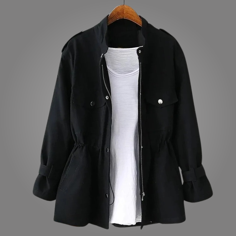 Damen-Utility-Feldjacke mit Kordelzug in der Taille-Jacket for women-Alpenkind